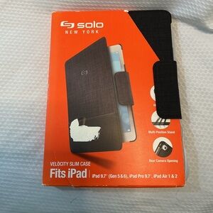 Black Velocity Slim Tablet Case for iPad 9.7 Gen 5,6,iPad pro 9.7,iPad air 1,2 .